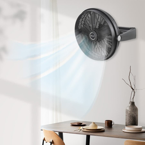 Ventilador De Piso Y Pared 20 Plástico 2 En 1 | Mytek 3409 C 50.8 Cm Negro Negro Plástico 5