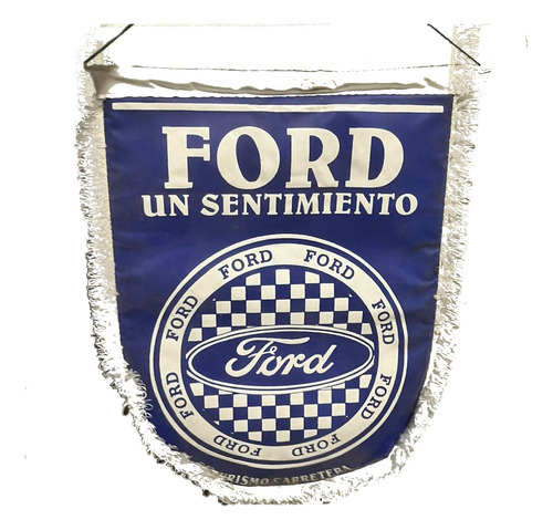 Banderines De Ford Turismo Carretera Grande De Pvc Y Flecos 