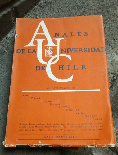 Anales De La Universidad De Chile. 1959 - Centenarios - 1960