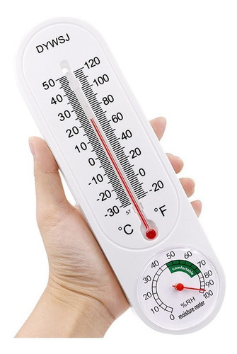 Imagen 3 de 6 de Termómetro Ambiental Higrómetro De Pared Temperatura Humedad