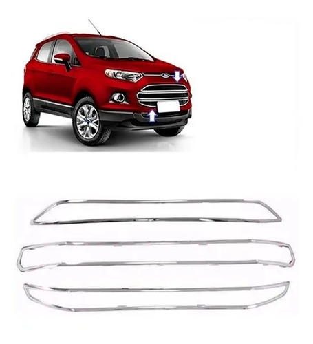 Juego Molduras Parrilla Ecosport 2013 2014 15 2016 Crom (x3)