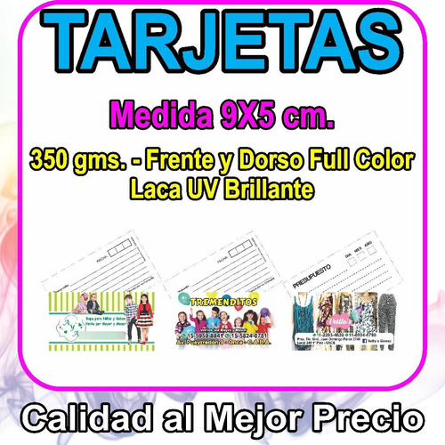 1000 Tarjetas Personales Frente Y Dorso Full Color