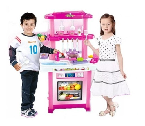 Cocina Para Niñas Estufa Horno Microonda Ollas  Little Chef 