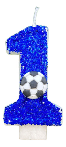 Vela De Cumpleaños De Fútbol Para Decoración De Tartas De No