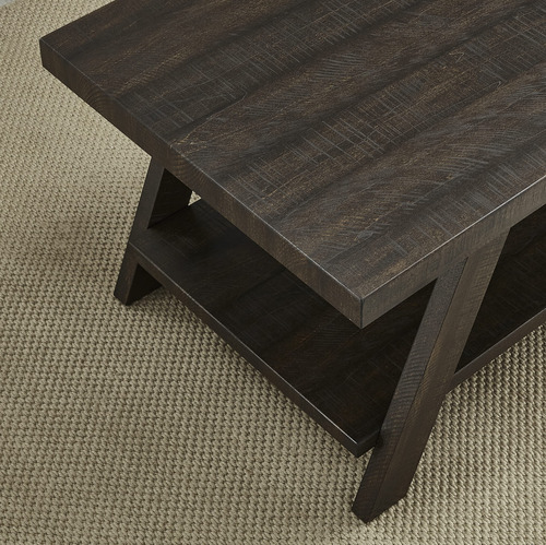 Mesa Auxiliar De Madera Contemporánea Color Espresso Desgast