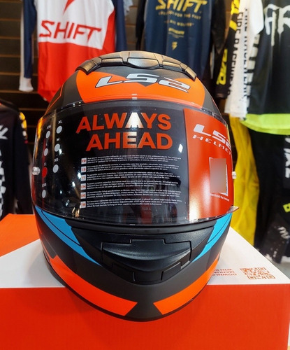 Casco Moto Ls2 Ff 352 Rookie Cypress Matt Bl Hv Oran