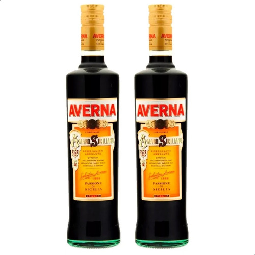 Licor Averna Amaro Siciliano 700 Ml Original X2 Unidades