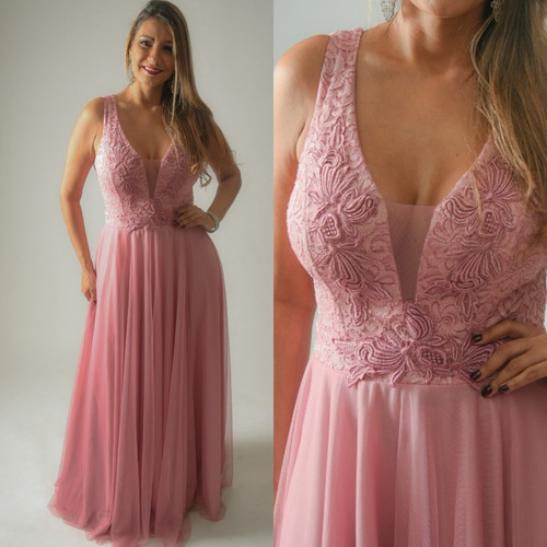 Imagem 2 de 6 de Vestido Festa Longo Madrinha, Marsala Casamento Brilho