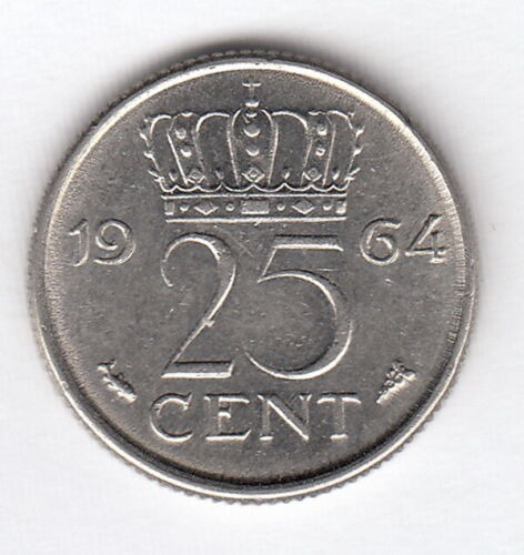 Holanda 25 Centavos 1964 - Reina Juliana - Km#183