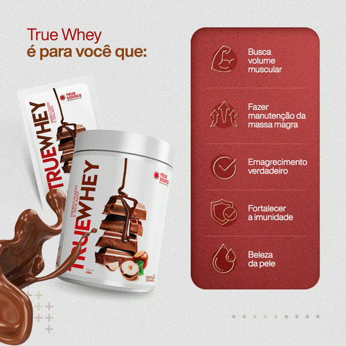 True Whey Protein Chocolate Com Avelã 32g True Source