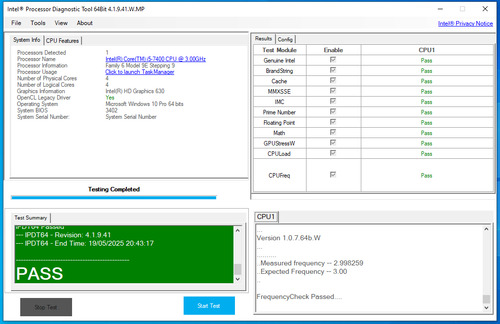 Processador Intel Core I5 7400 3.00ghz + Cooler (Usado)