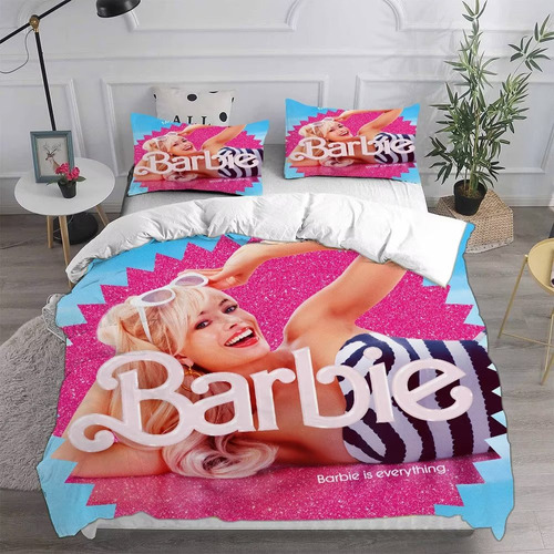 Funda De Edredón Barbie 2023, Fundas De Almohada, Tamaño Dob