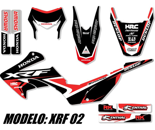 Kit Calcos Gráfica Honda Tornado 2023 - Laminadas! - Xrf 02