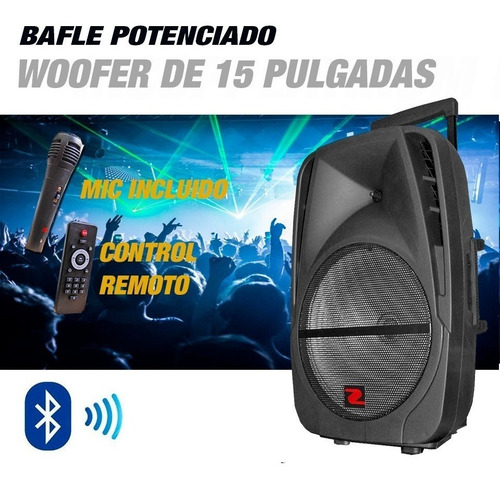 Bafle Potenciado 15'' Bateria Recargable-bluetooth