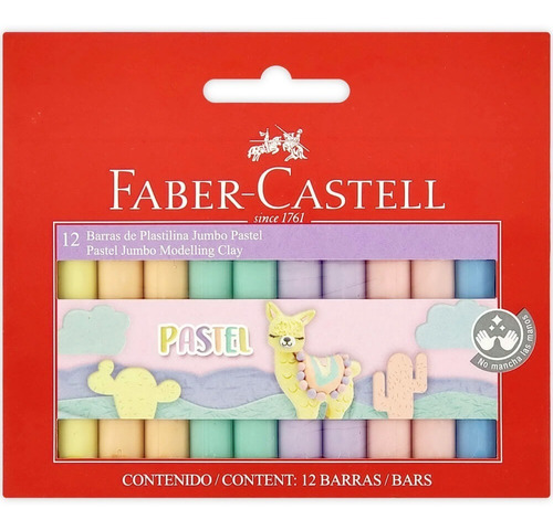 Plasticina Colores Pastel 12 Unidades Faber-castell