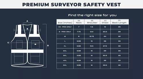 Chaleco de seguridad de alta visibilidad Premium Surveyor con