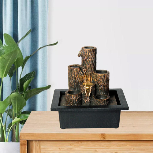 Fonte De Mesa De Coluna Em Camadas Para Relaxamento Com Mini