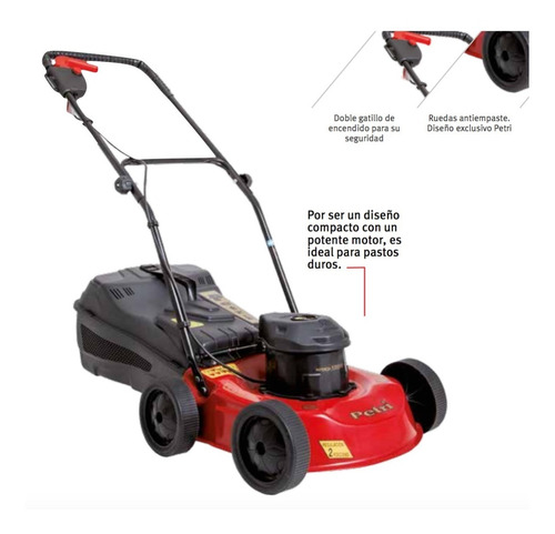 Imagen 5 de 6 de Cortadora De Cesped Petri 1 Hp Country Con Bolsa - Oferta