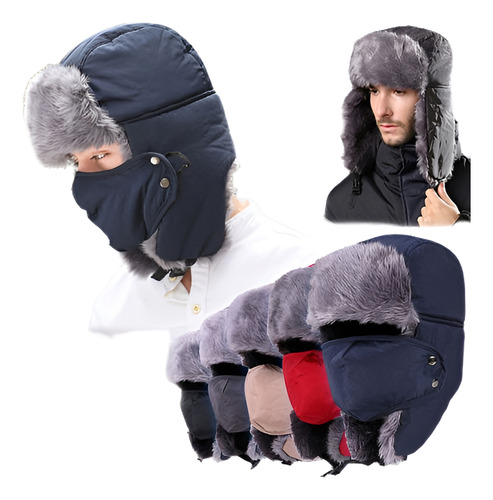 Rápido Para Hombre Invierno Piel Trampero Ushanka Aviador Or