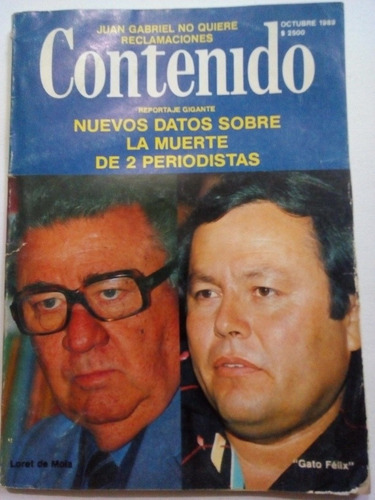 Revista Contenido 1989 Muerte De Carlos Loret De Mola
