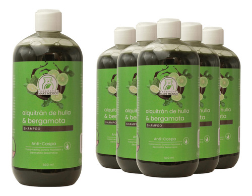  Shampoo Capilar De Alquitran & Bergamota (500ml) 6 Pack