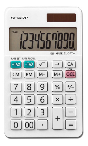 Sharp El-377wb Business Calculator, White, 2.75