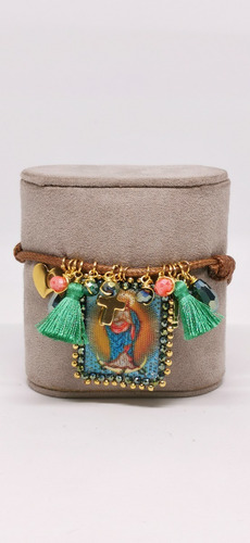 Imagen 3 de 6 de Pulsera Cordón Escapulario Virgen