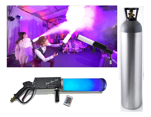 Alquiler Pistola Co2 Led Humo Bajo Sparkular Lanza Papel Jet