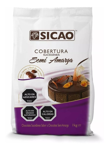 Chocolate Cobertura Sicao Semi Amargo Ganache 