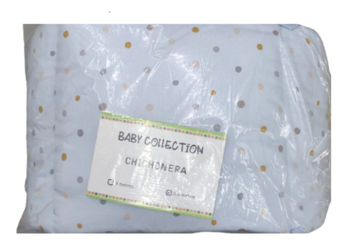 Chichoneras Estampadas 3,60 Metros Baby Collection Color Celeste Puntitos