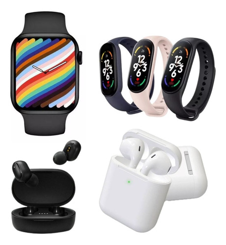 Combo! 2 Smartwatches Reloj + 2 Auriculares Inalámbricos