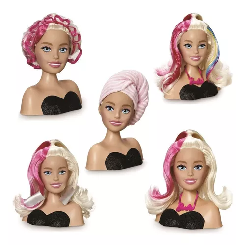 Brinquedo Bonecas Busto Barbie Styling Hair Salão De Beleza