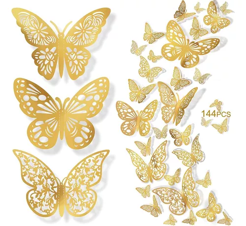 Pack de mariposas, Mariposas decorativas, Mariposas 3D, Mariposas