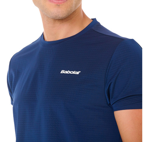 Remera Hombre Tenis Padel Babolat Viper Il Azul Marino