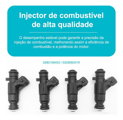 Kit 4 Bico Injetor Fox 1.6 8v Flex 2010 2011 2012 2013 2014