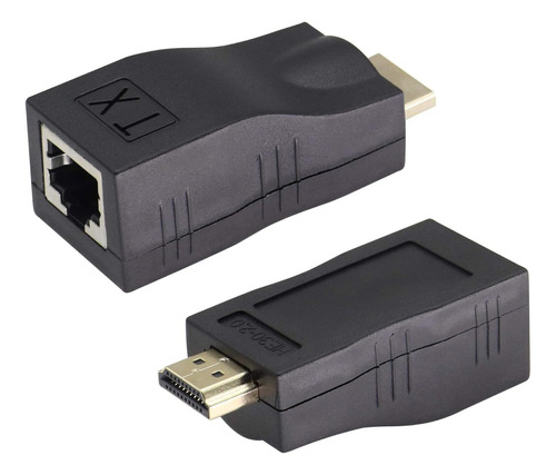 Extender Hdmi Rj45 A Través De Cable Red Cat 6 Pasivo 30 Mts