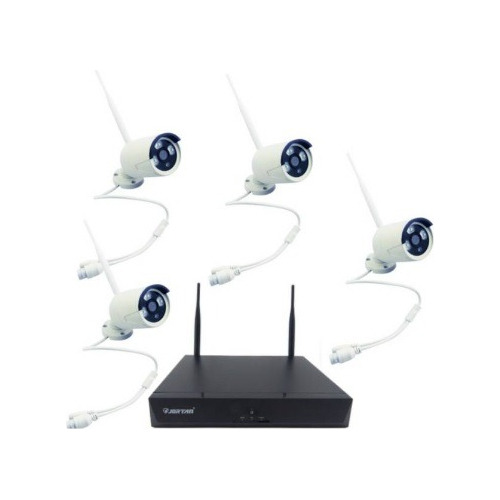 Kit De 4 Cámaras De Seguridad + Dvr Y Full Hd Con Wifi