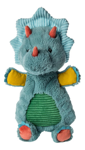 Mary Meyer Pebblesaurus Lovey Soft Toy, Blue Triceratops Din