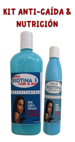 Kit Anticaida Biotina Y Sangre De Drago (shampoo Y Keratina)