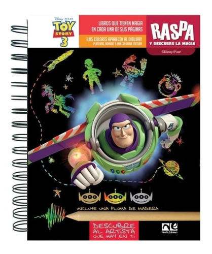 Imagen 1 de 3 de Libro Actividades Raspa Y Descubre Niño Disney Toy Story 3