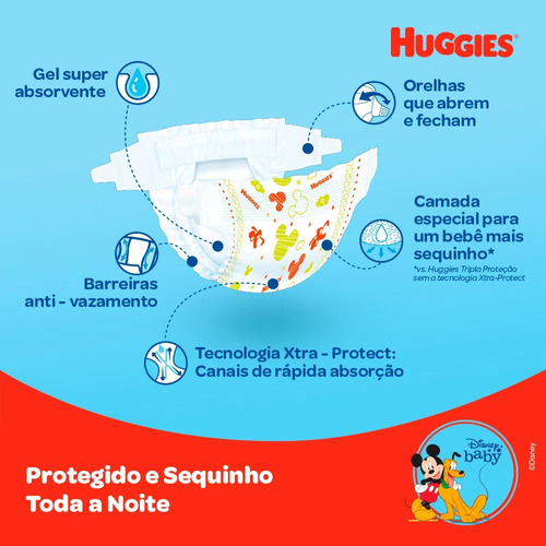 Fraldas Huggies Tripla Proteção P