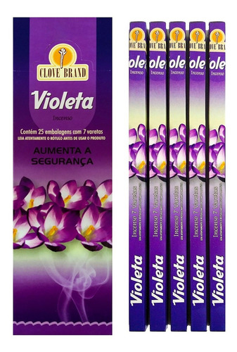 Incenso Violeta 25 Caixinhas Clove Brand Atacado