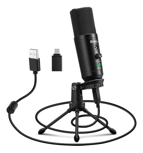 Microfono Usb Profesional Condensador Cardioide Streaming