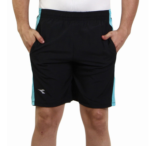 Diadora Hombre 7,5 In Shorts - Black/turquoise