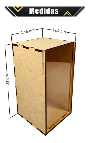 Imagen 3 de 10 de Caja Para Termo Mdf Tapa Acrilico Regalo Detalle Recuerdo
