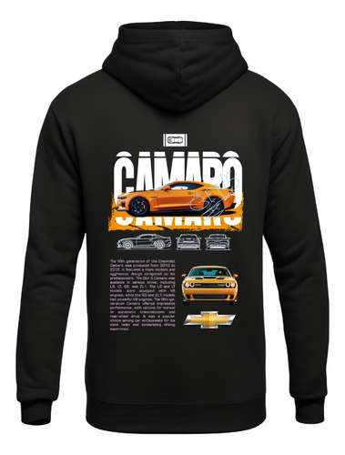 Poleron Canguro Con Capucha - Camaro - Chevrolet 02