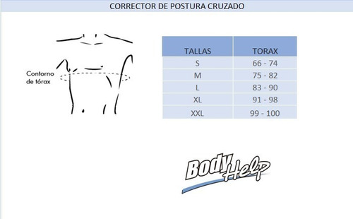 Imagen 9 de 9 de Corrector De Postura Cruzado Body Help Beige
