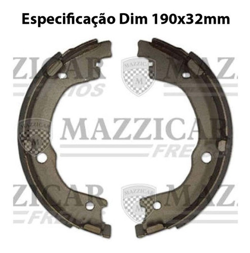 Sapata De Freio De Mão Hyundai Santa Fe 2.7 - 190x32mm