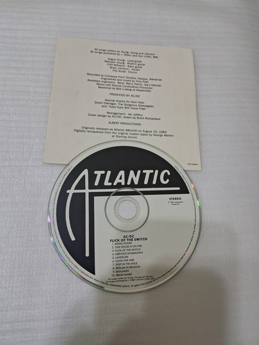 Ac / Dc Flick Of The Switch Mini Lp Europa Edición Especial
