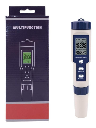 Medidor Tester De 5 En 1  Ph - Tds - Ec - Temp - Salinidad